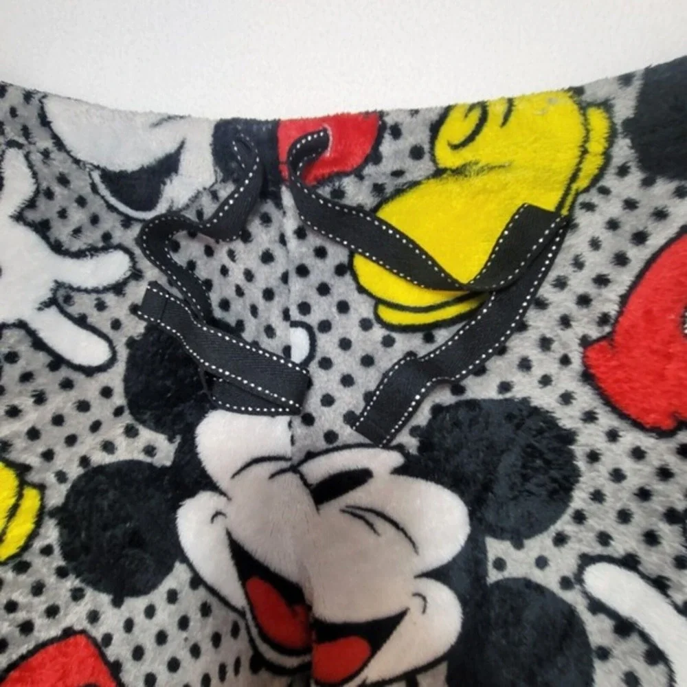 Disney Mickey Mouse Womens Pajama Pants Large Fleece Lounge Sleepwear Drawstring - Picture 4 of 13